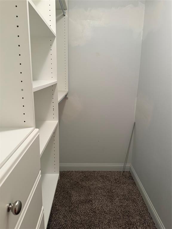 520 Big Red Circle Haughton, LA 71037 - Photo 16 of 25 Walk-in closet featuring white built-in shelving, integrated drawers with brushed nickel hardware, and a hanging rod