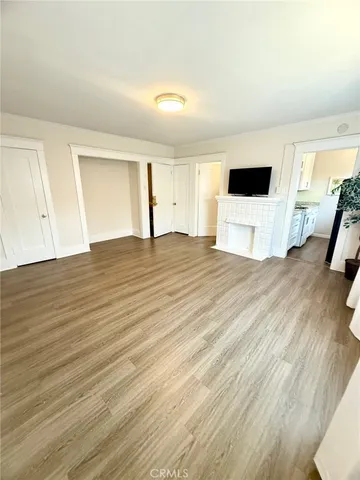 a view of a livingroom with a flat screen tv