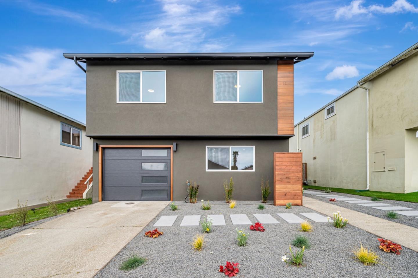 a front view of a house