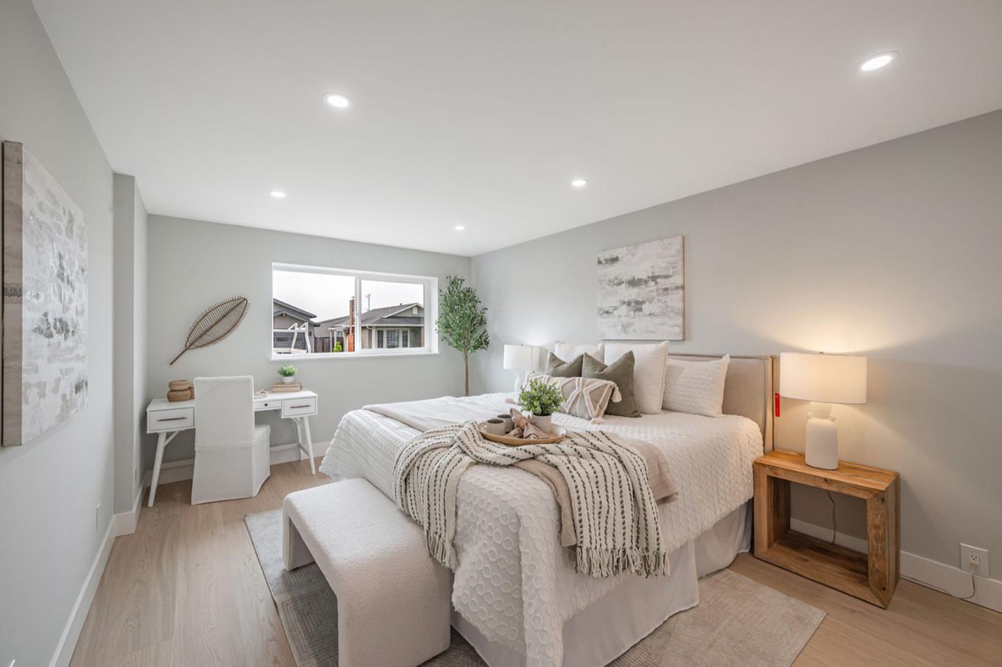 443 Andover Drive Pacifica, CA 94044 - Photo 29 of 56 a bedroom with a large bed and a window