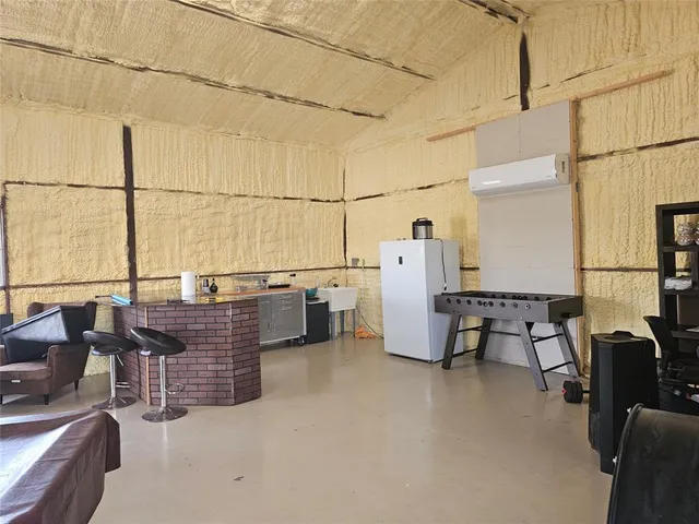 a dining room with furniture