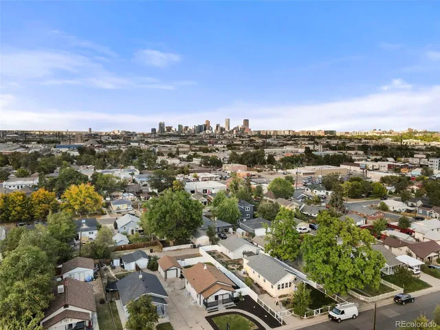 an aerial view of a city