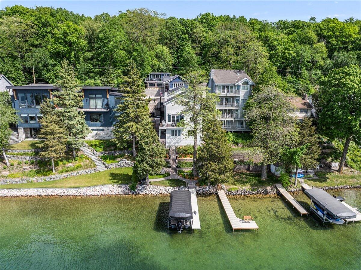 4763 Fontana Beach Road, Unit 4762 Polk, WI 53086 - Photo 68 of 100 Aerial - Lake House - Stunning water color!