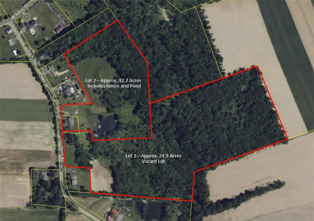 988 Hoch Road Danielsville, PA 18038 - Photo 3 of 29 An aerial perspective reveals the expansive land parcels, highlighted for potential development opportunities.
