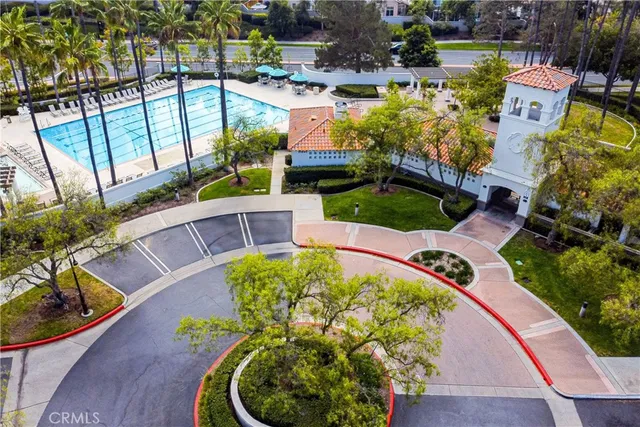 an aerial view of a house with a ocean view
