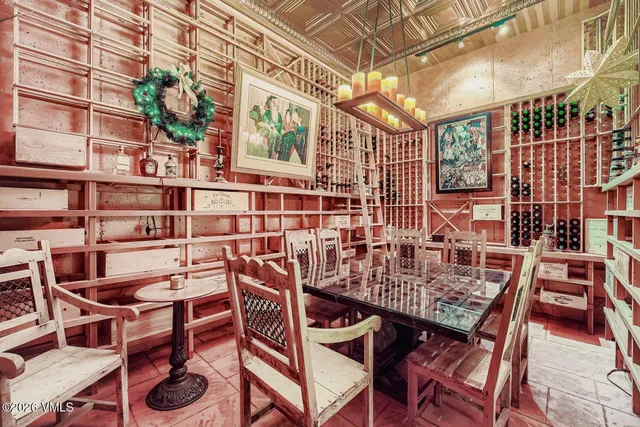 a view of dinning table and chairs in the patio