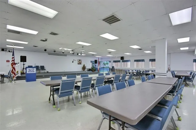 a view of a dining area with furniture