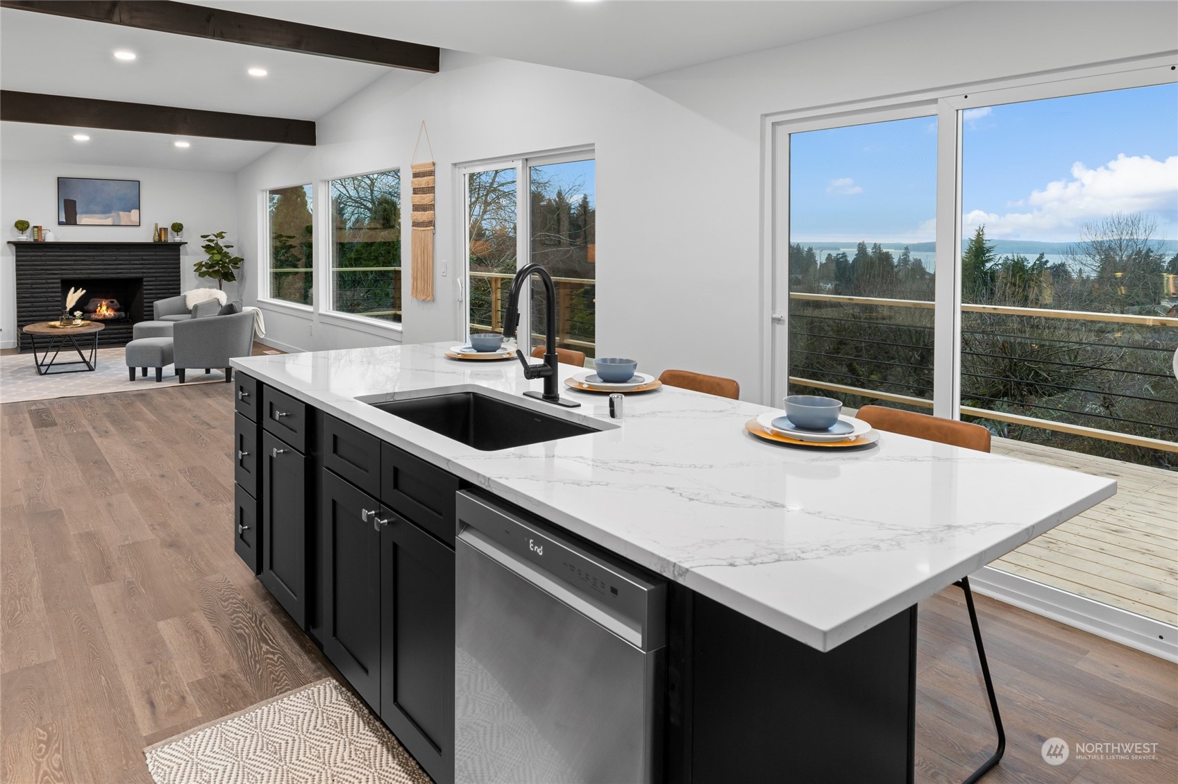 815 Rowell Street Steilacoom, WA 98388 - Photo 5 of 34 a kitchen with a sink and large window