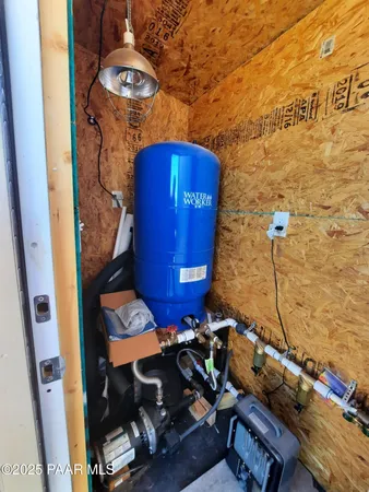 a view of a terrace with television