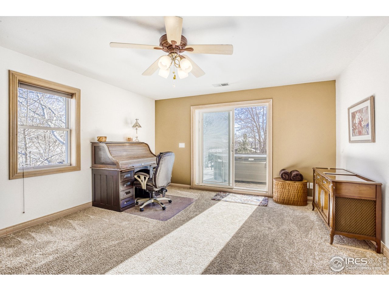 3617 Glade Road Loveland, CO 80538 - Photo 26 of 50 Study connected to Primary Bedroom with access to Hot Tub Deck