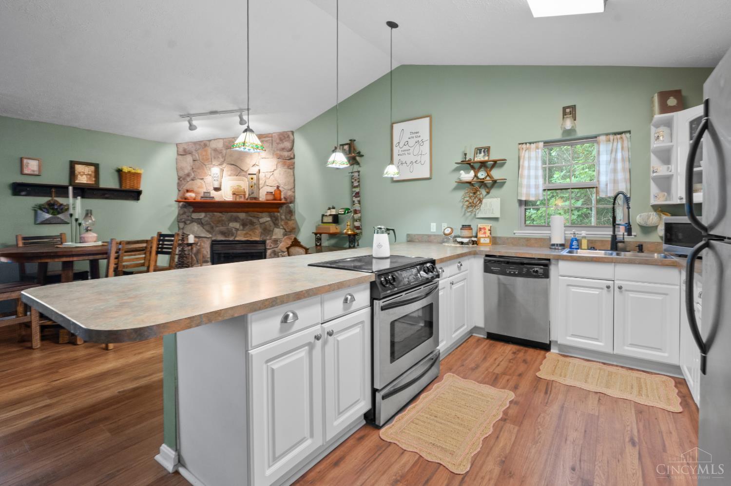 Spacious kitchen with an abundance of natural light.