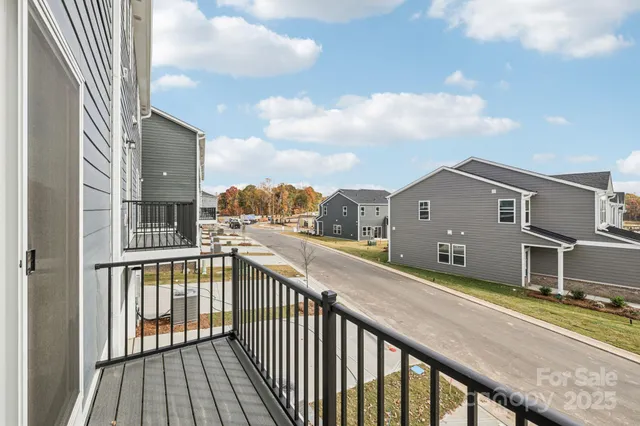 a view of a house with a balcony