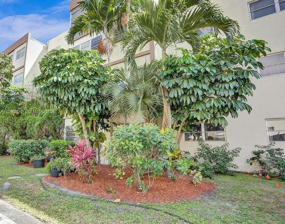 4047 Northwest 16th Street, Unit 403 Lauderhill, FL 33313 - Photo 20 of 22 a small garden covered with tall trees