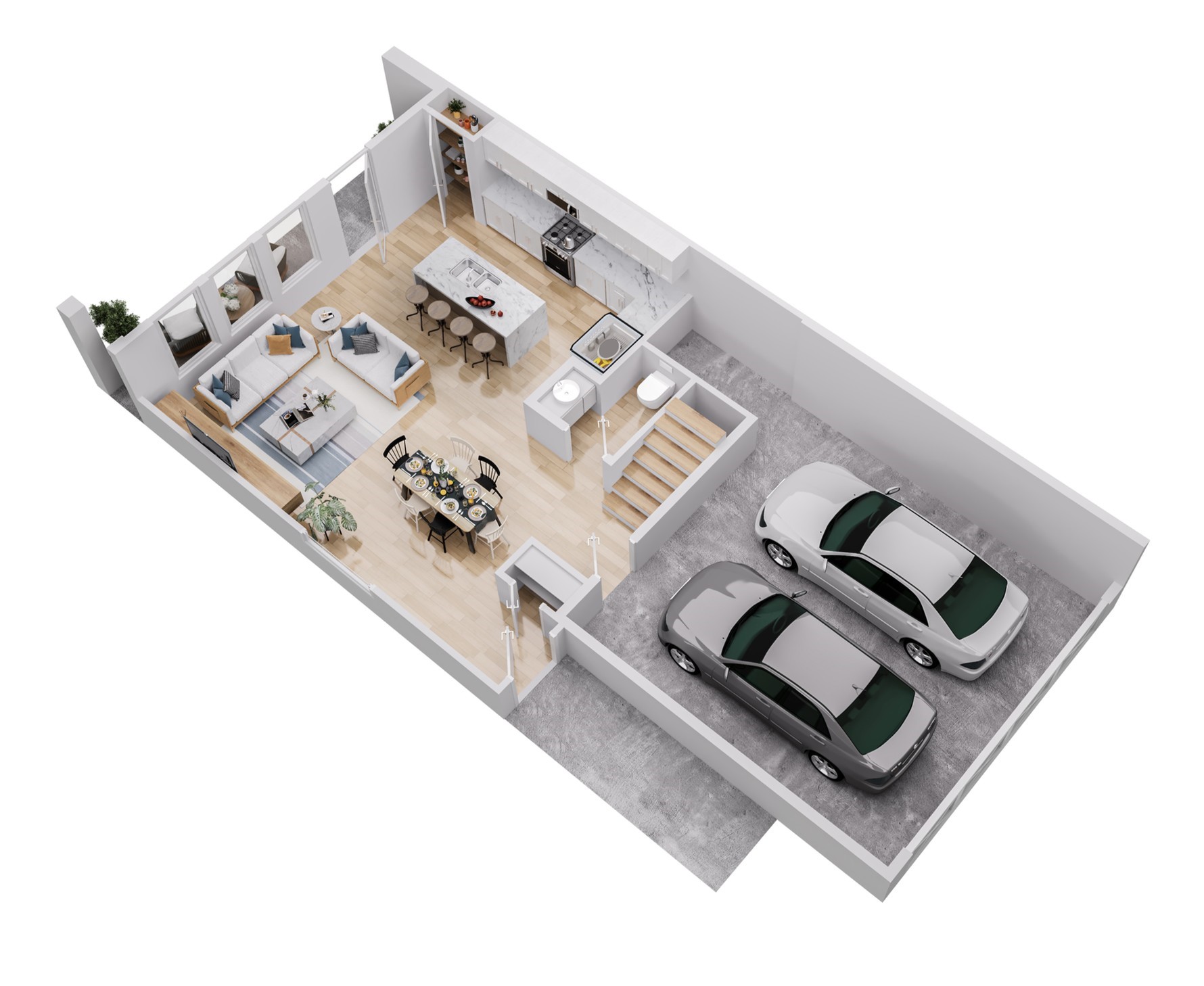1824 West Tidwell Road Houston, TX 77091 - Photo 39 of 44 Rendered First Level Plan