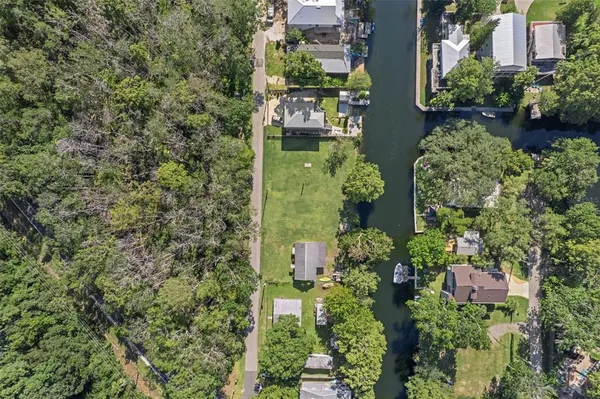 an aerial view of a residential houses