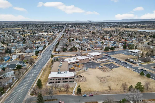 an aerial view of a city