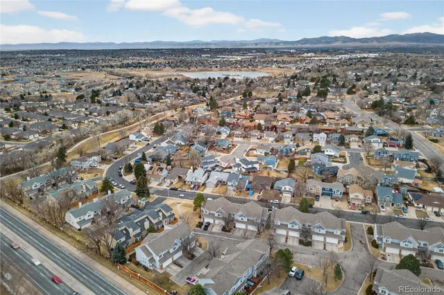 an aerial view of a city