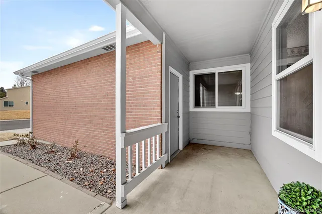 a view of a house with a large window