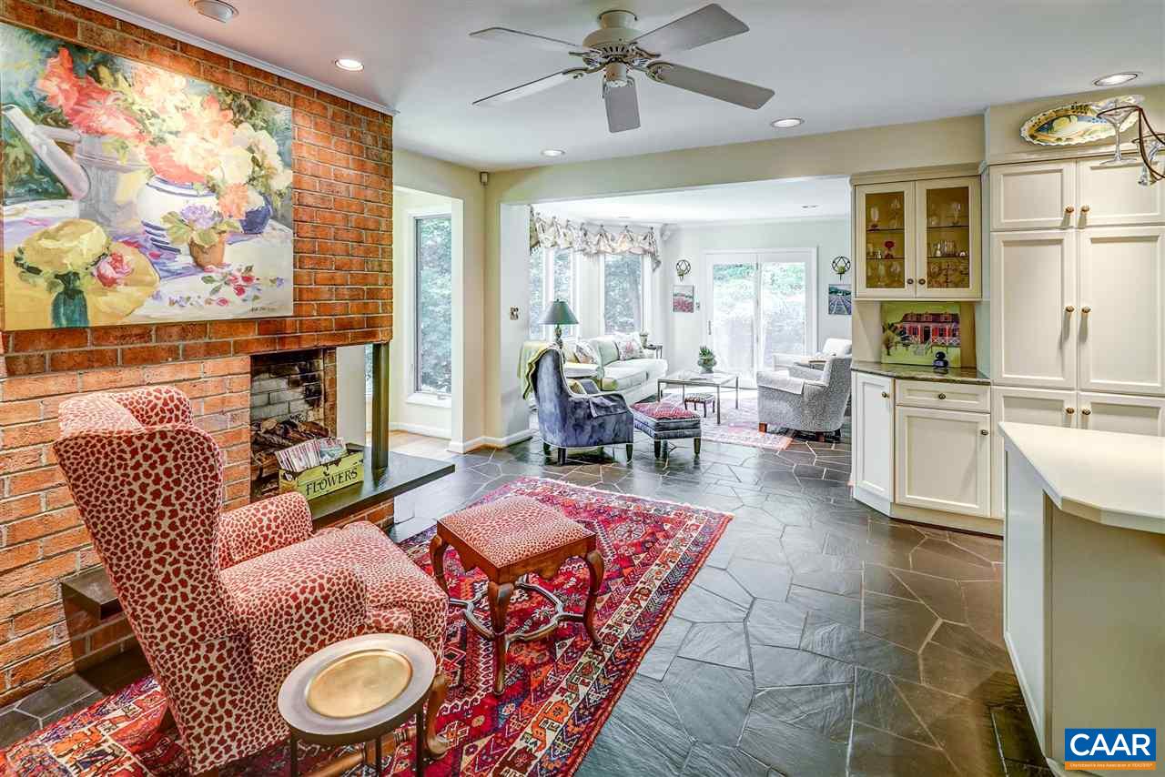 1075 Richmond Road Keswick, VA 22947 - Photo 24 of 50 a living room with furniture a flat screen tv and a fireplace