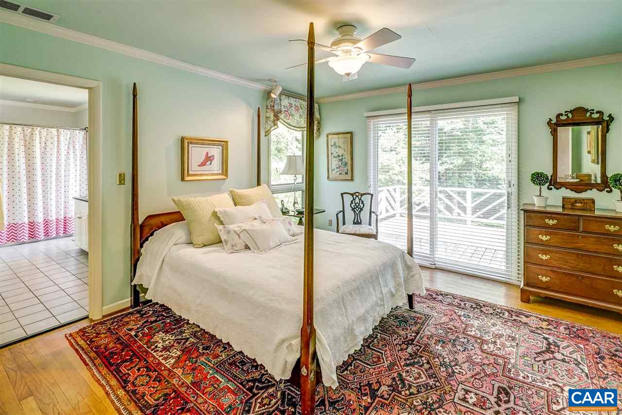 1075 Richmond Road Keswick, VA 22947 - Photo 30 of 50 a spacious bedroom with a bed and glass door