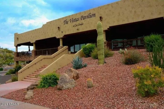 a front view of a building with entryway