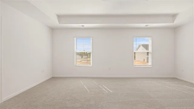 an empty room with a window