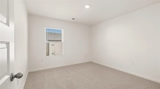 an empty room with a window