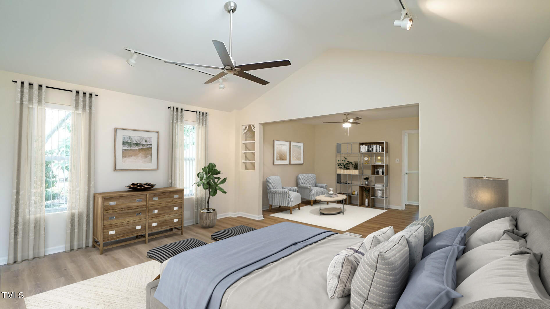 909 Windcrest Road Durham, NC 27713 - Photo 3 of 54 staged photo of master badroom and sitti