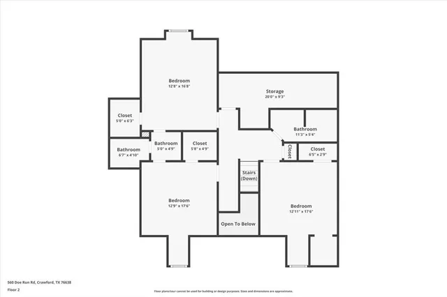 $599,000 | 560 Doe Run Road, Crawford, TX 76638