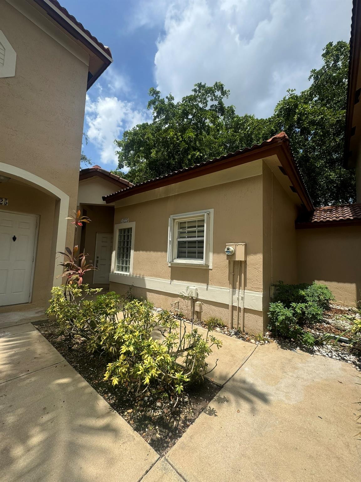 16223 Emerald Cove Road, Unit 16223 Weston, FL 33331 - Photo 2 of 38 a front view of a house with a yard and potted plants