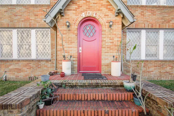 a view of front door