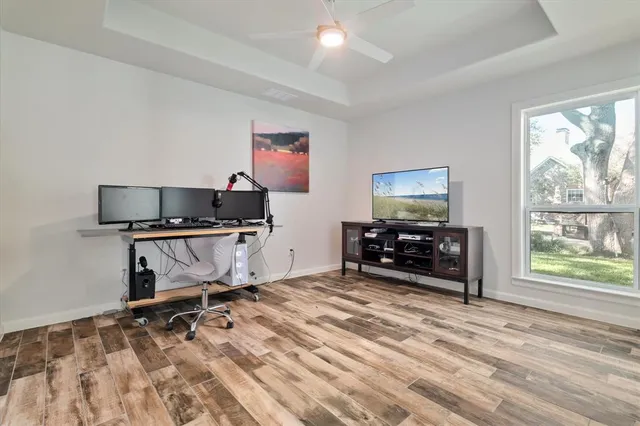 a room with furniture and a window