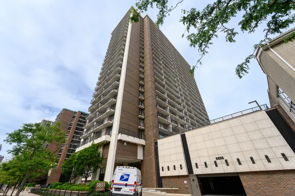 a front view of a building
