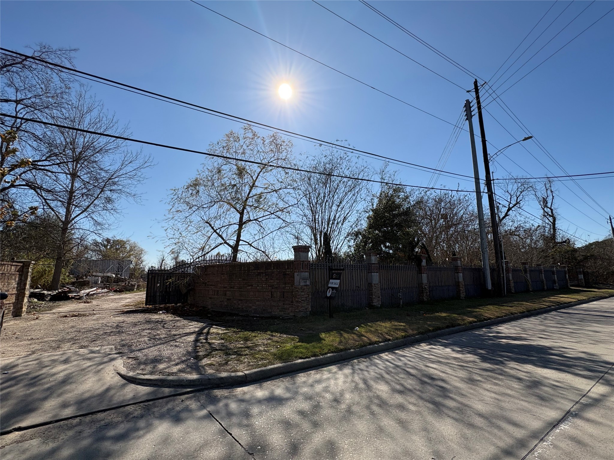 a view of a backyard