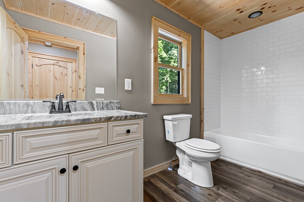 307 Mangum's Trail Blue Ridge, GA 30513 - Photo 25 of 36 a bathroom with a sink toilet and shower