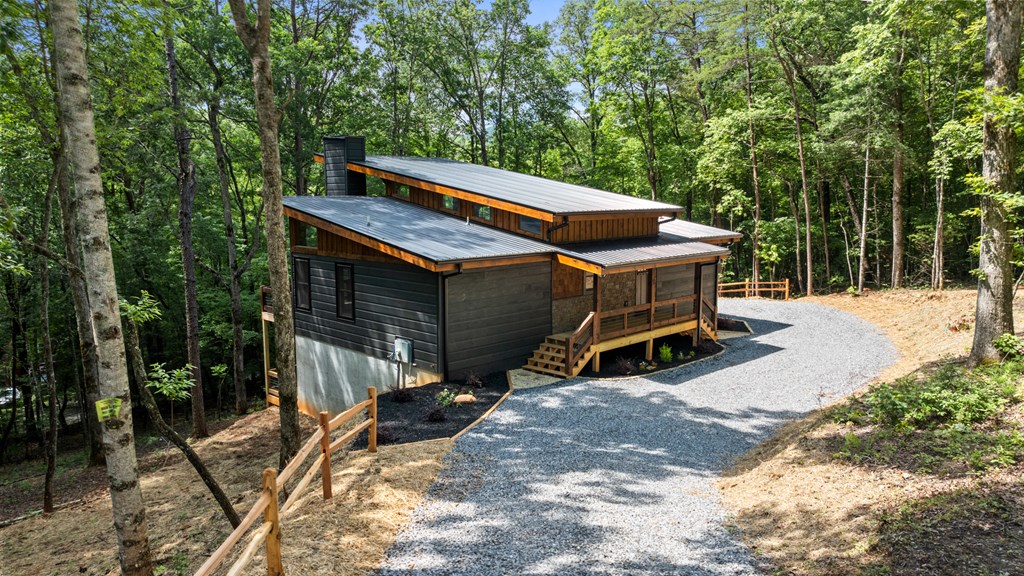 307 Mangum's Trail Blue Ridge, GA 30513 - Photo 3 of 36 a view of a house with a large tree