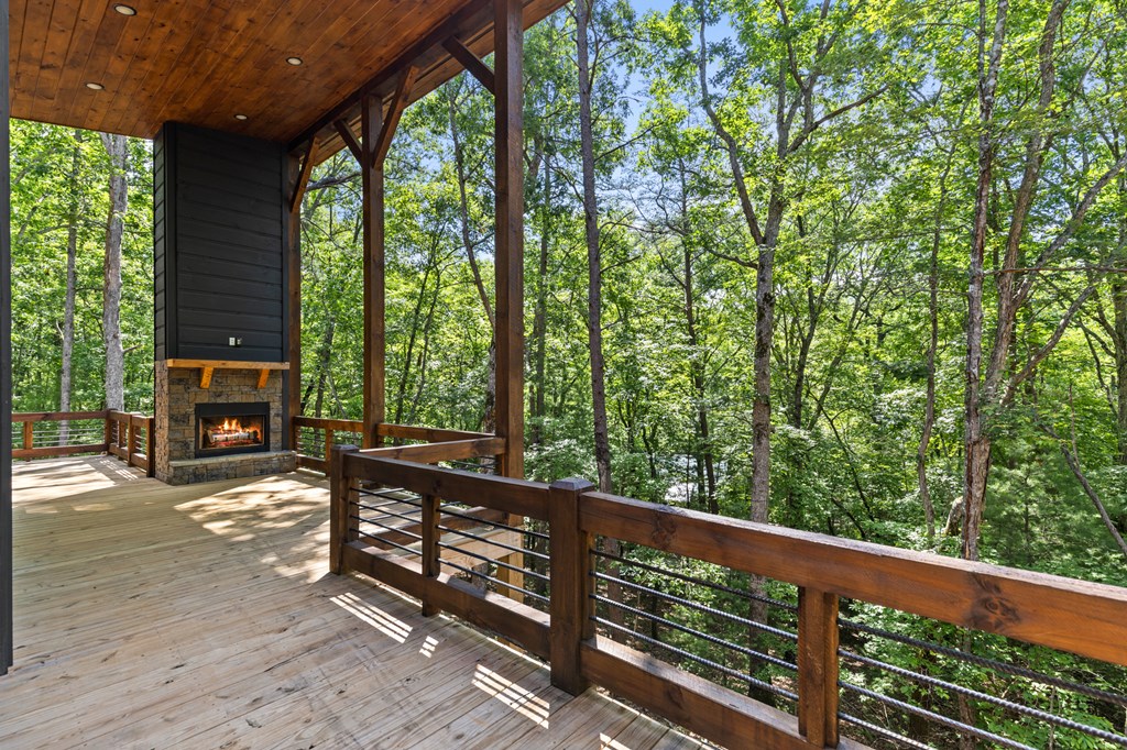 307 Mangum's Trail Blue Ridge, GA 30513 - Photo 34 of 36 a view of a two chair in the balcony