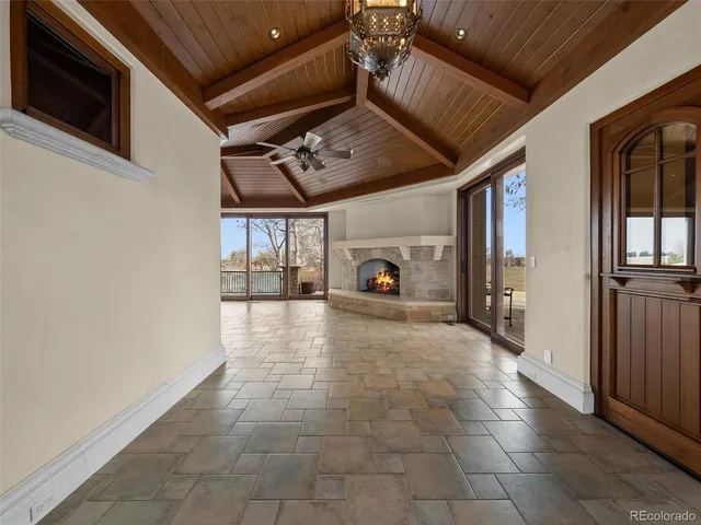 a outdoor living space with furniture