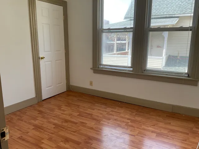 an empty room with a window