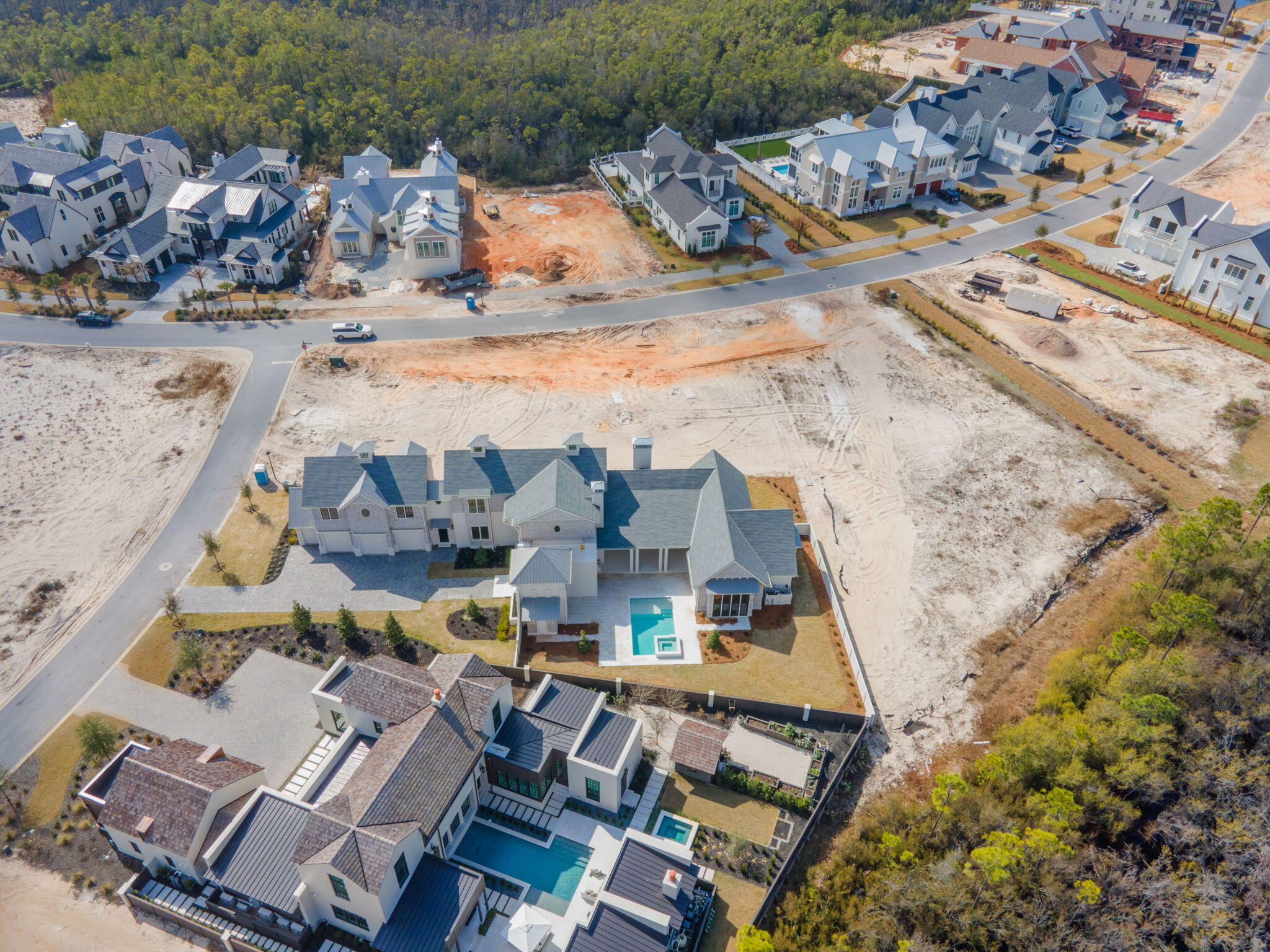 31 Norman Ct Inlet Beach Inlet Beach, FL 32461 - Photo 7 of 104 an aerial view of a house with a yard and lake view