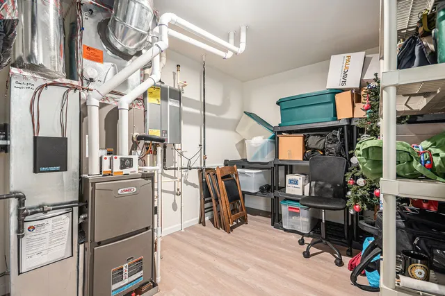 a view of a storage & utility room