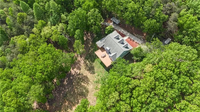 a view of backyard with green space