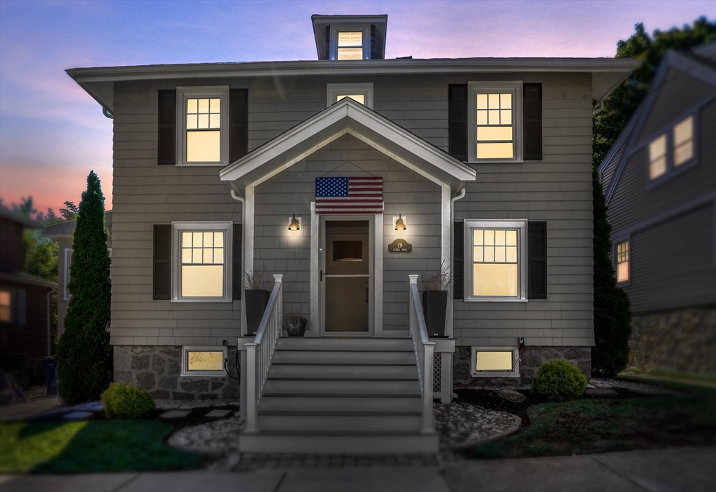 19 Gloria Road Boston, MA 02132 - Photo 41 of 42 a view of a house with more windows and a yard