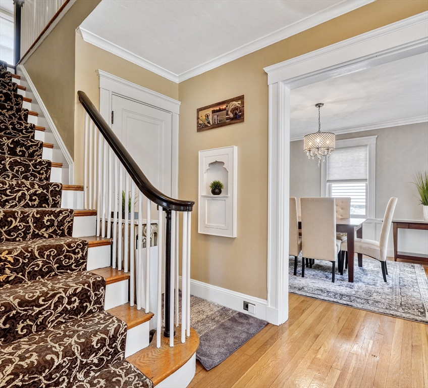 19 Gloria Road Boston, MA 02132 - Photo 6 of 42 a view of entryway and hall with wooden floor