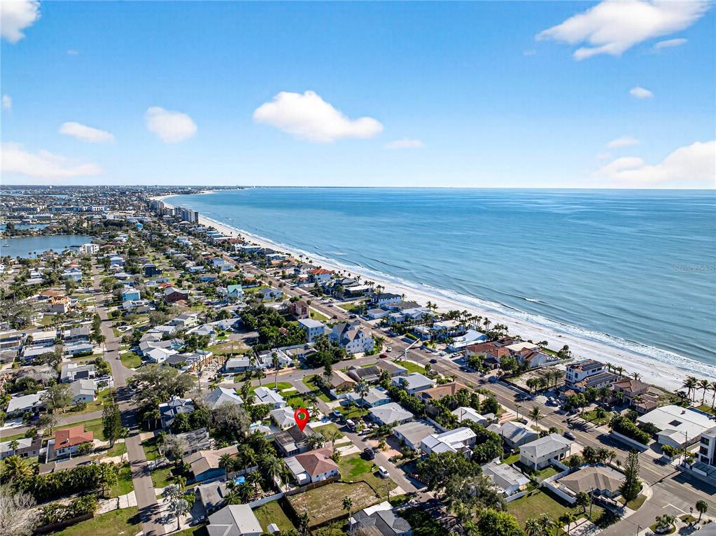 16105 1st Street East Redington Beach, FL 33708 - Photo 5 of 27 an aerial view of beach and ocean
