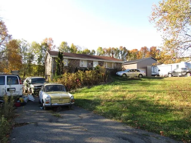 a view of a house with a patio