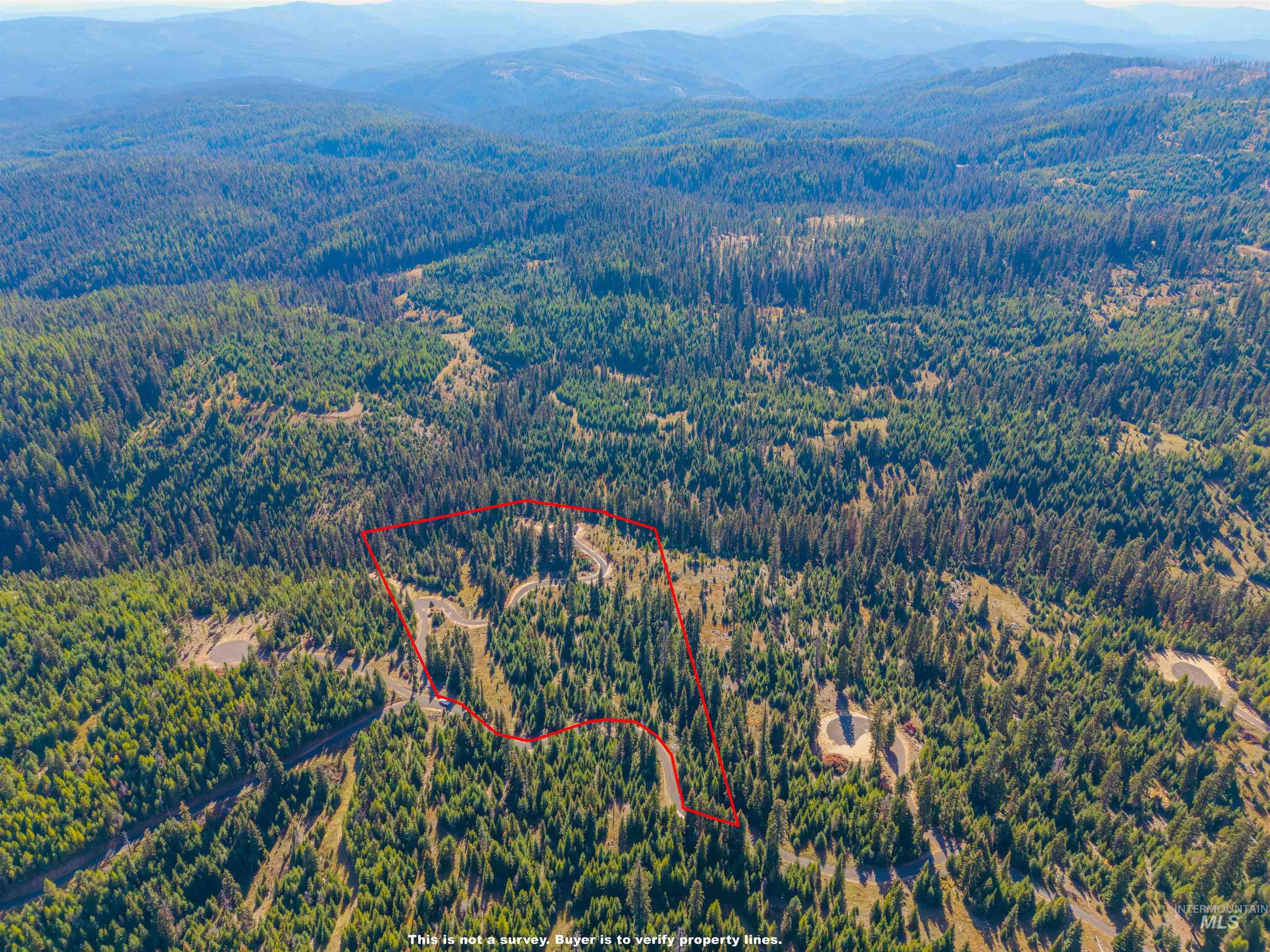 5 Tree Farm Trails Road Elk City, ID 83525 - Photo 11 of 13 Aerial view of property's location featuring property boundaries highlighted and mountains