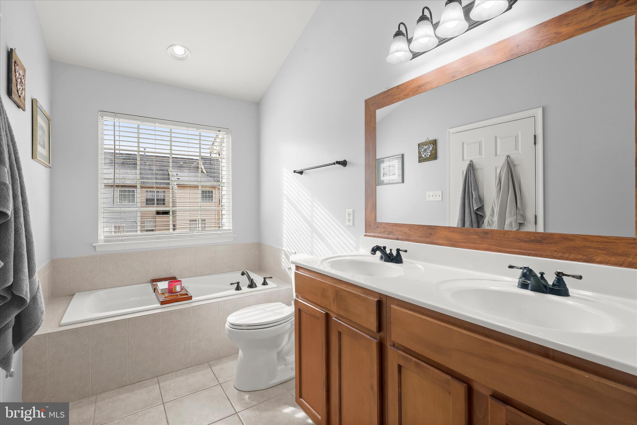 1055 Lily Way Odenton, MD 21113 - Photo 17 of 56 a bathroom with a tub sink toilet and mirror