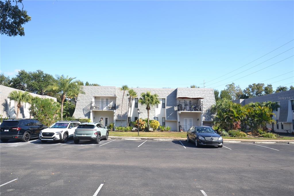718 Lyndhurst Street, Unit 922 Dunedin, FL 34698 - Photo 37 of 39 a view of road with card parked on side and retail shops