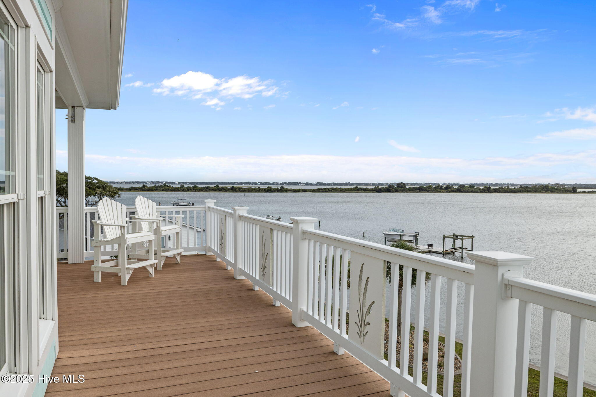389 Live Oak Road Newport, NC 28570 - Photo 40 of 52 36 Deck on 3rd floor with SOUND VIEWS